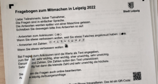 „Mitmachen in Leipzig“: Kommunale Bürgerumfrage 2022 erstmals mit Teilstudie in einfacher Sprache