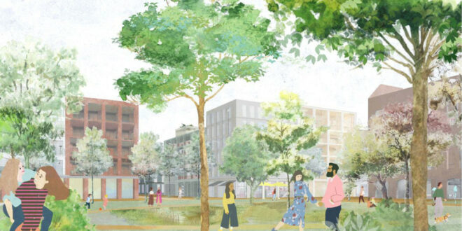 Entwürfe für neues Stadtquartier Glesiener Straße: Lebendig, klimaresilient und sozial nachhaltig