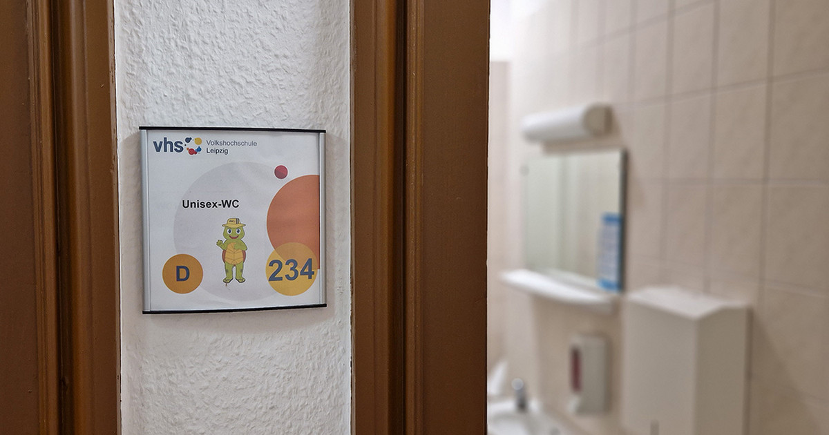 Volkshochschule Leipzig führt Unisex-Toiletten ein